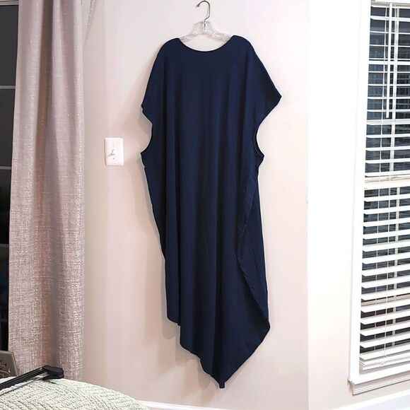 Universal Standard Iconic Geneva V Neck Short Sleeve Navy Blue Dress Sz 4XL NWT - Picture 3 of 8